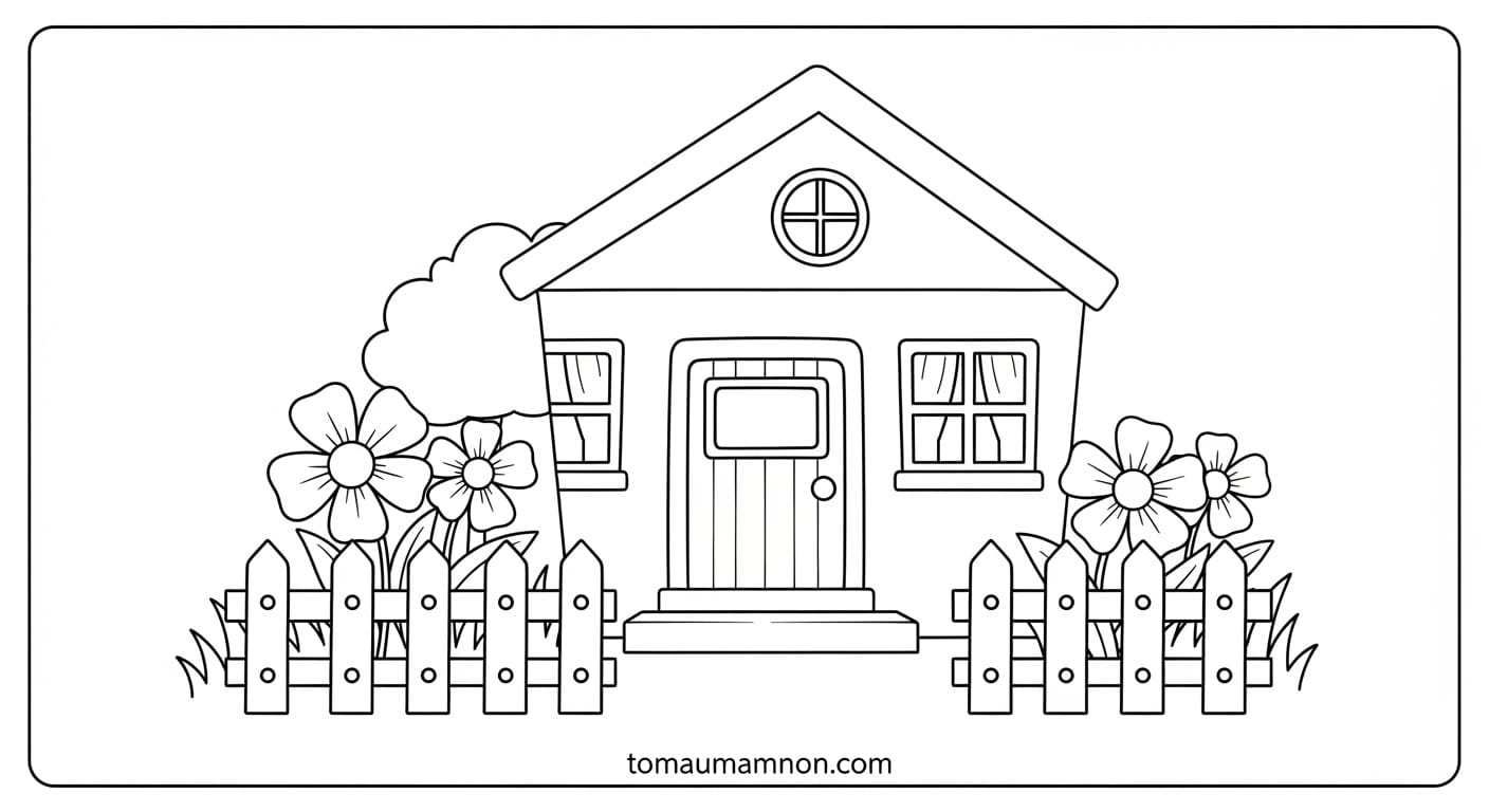 Vẽ Ngôi Nhà Của Bé Vẽ ngôi nhà của bé 1