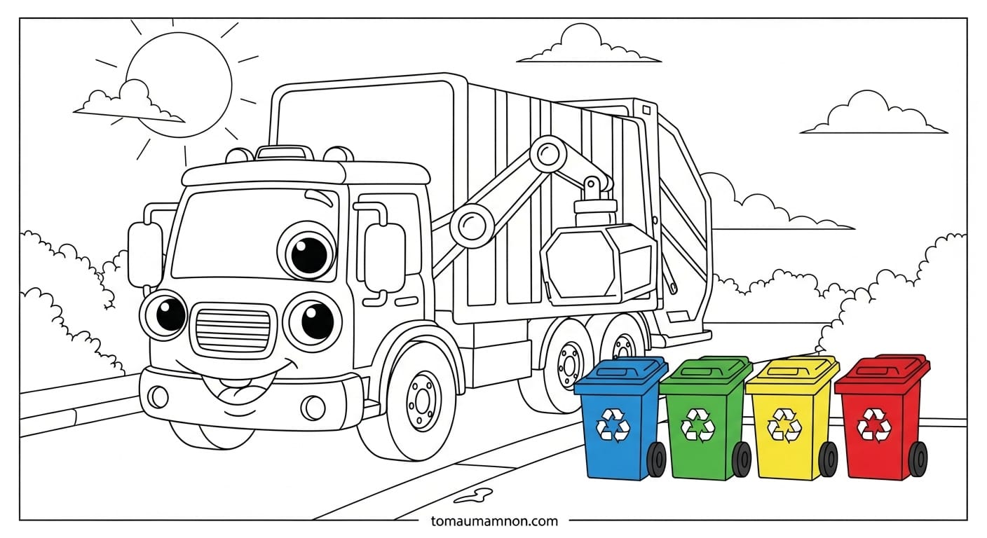 Trẻ học phân loại rác qua nghệ thuật