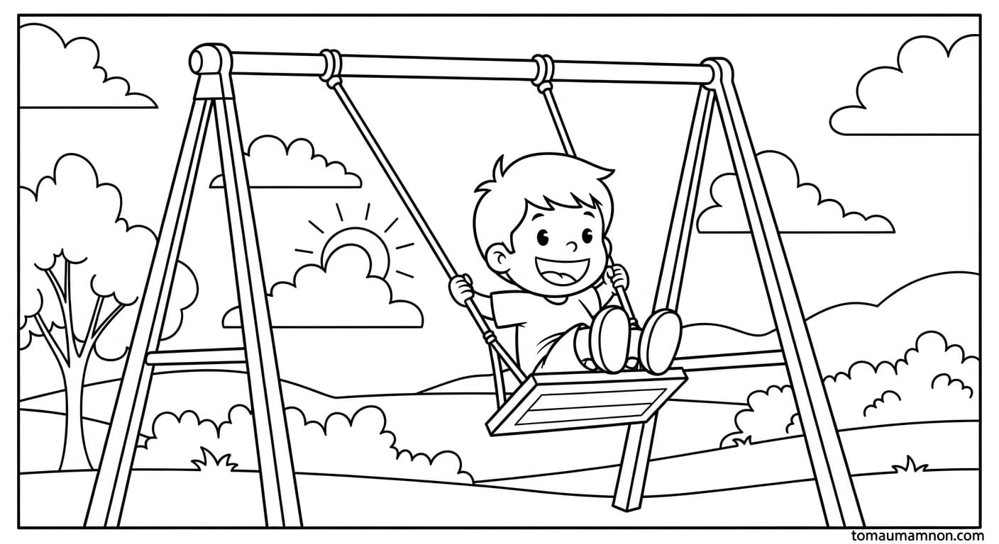 Vẽ Tranh Công Viên Công viên rực rỡ